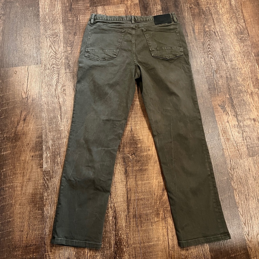 Roark Straight Fit HWY 128 Denim Mens 34x32 Olive Green Stretch Pants RD213 - Picture 4 of 9